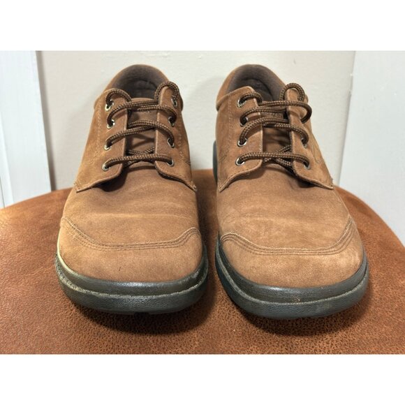 EASY SPIRIT WOMENS SIZE 8.5 M OXFORD SHOES BROWN SUEDE LACE UP COMFORT CASUAL - Picture 2 of 9